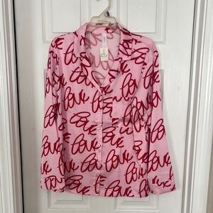 Auden Love Pjs  (Shirt with matching shirts and sleep mask )